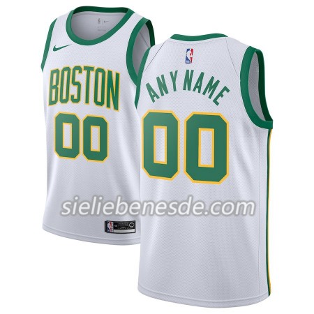 Herren NBA Boston Celtics Trikot 2018-19 Nike City Edition Weiß Swingman - Benutzerdefinierte